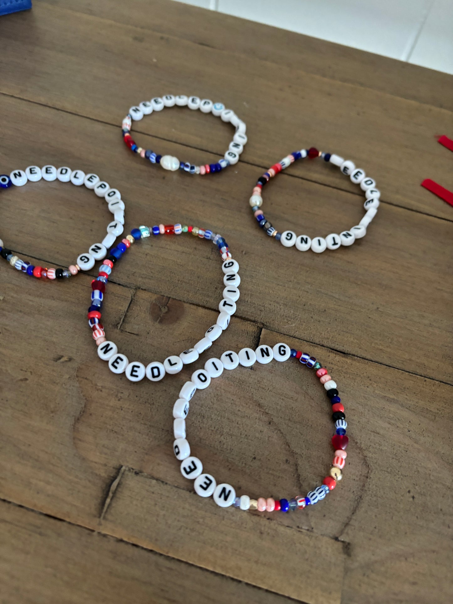 I’m Nicer When I’m Down the Shore / Needlepointing bracelets