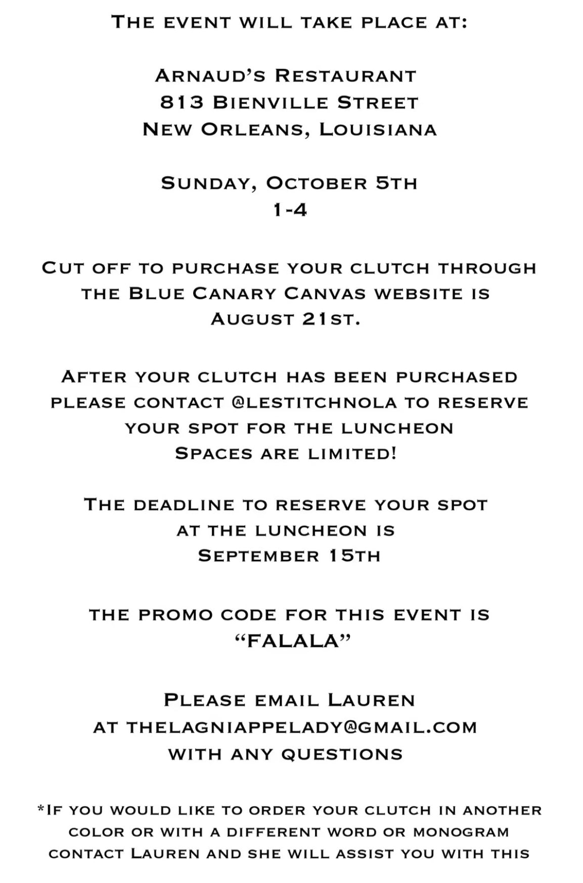 Le Stitch NOLA event ticket