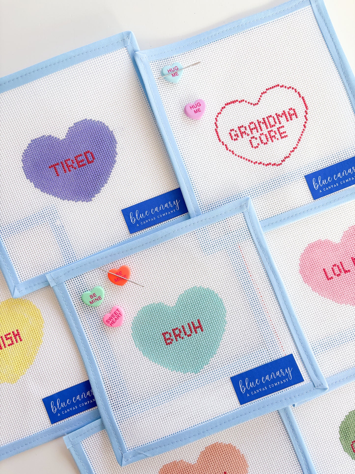 conversation heart needle minder