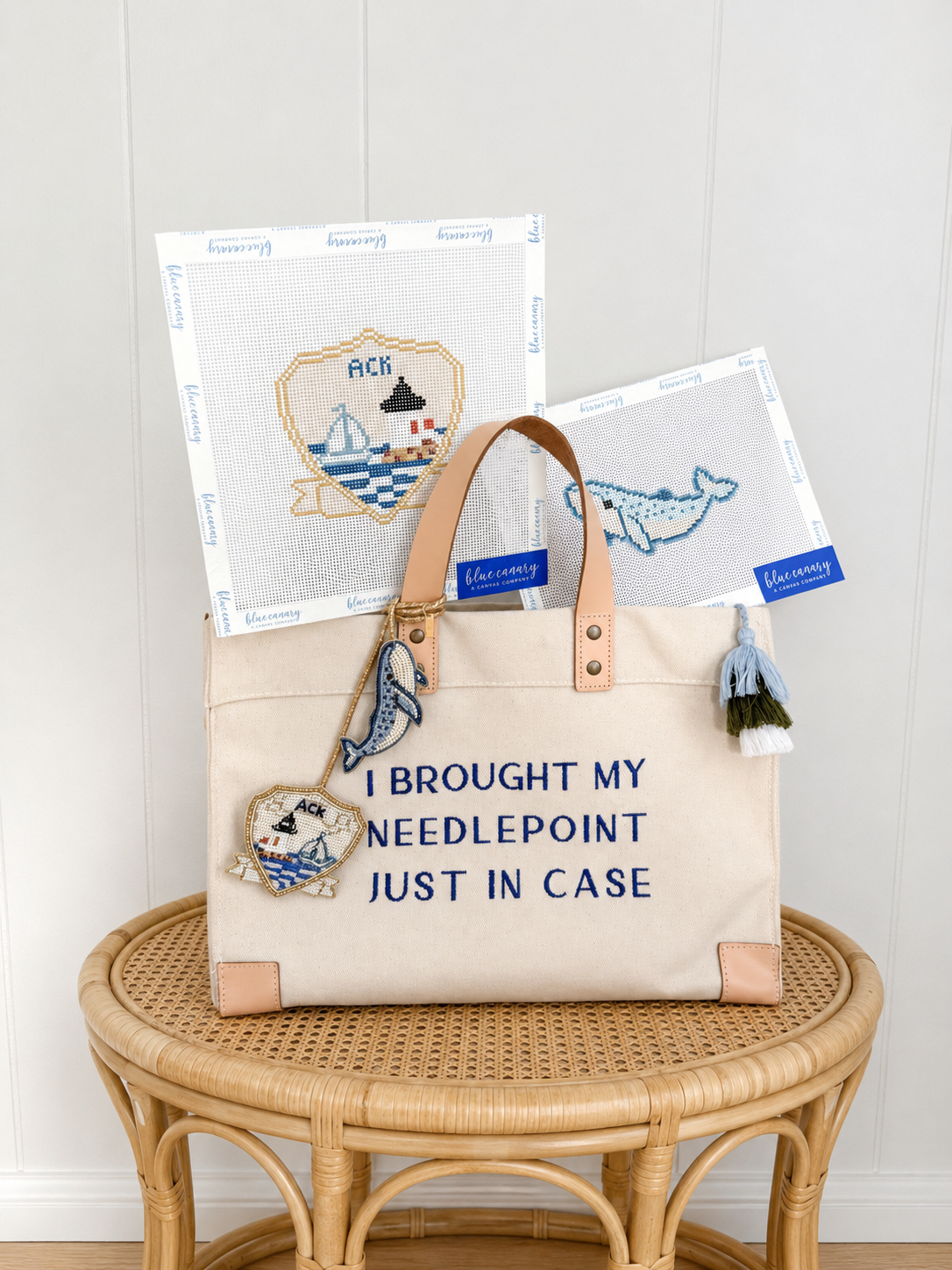 Mini Box Tote - I Brought My Needlepoint Just In Case