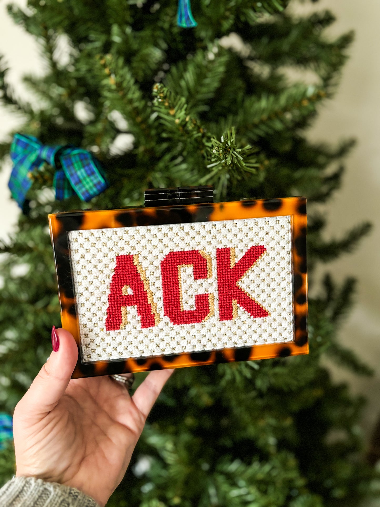 the𝗡𝗗𝗟𝗣𝗧bag™️ acrylic clutch with painted monogram