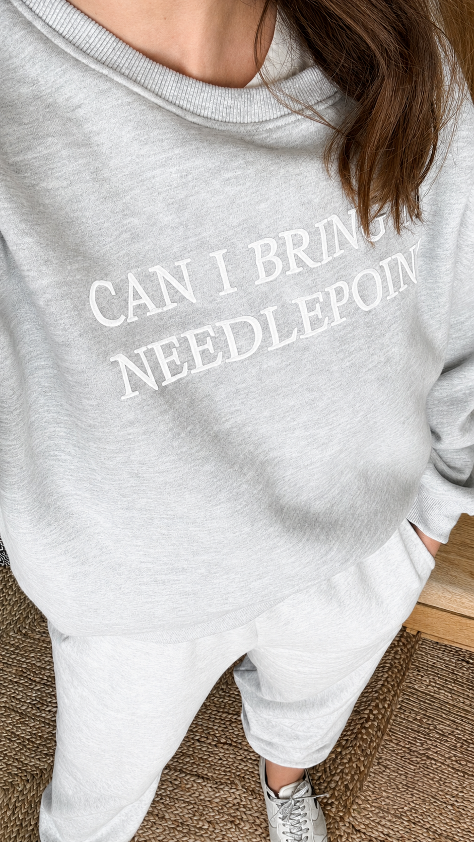 Can I Bring My Needlepoint SECONDS Sweatshirt