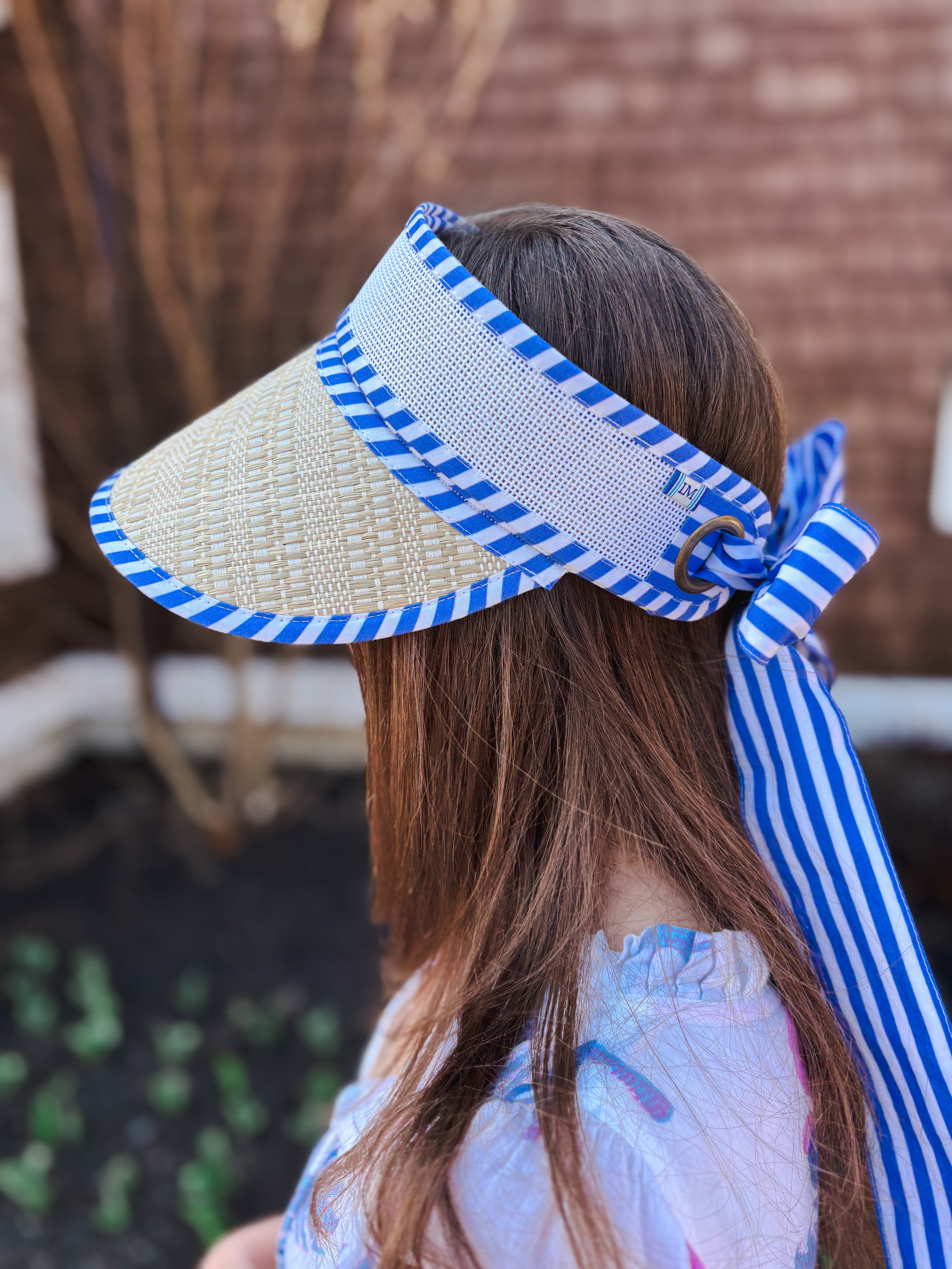 BCC x Lorna Murray Comporta Visor with stitchable hatband – Blue