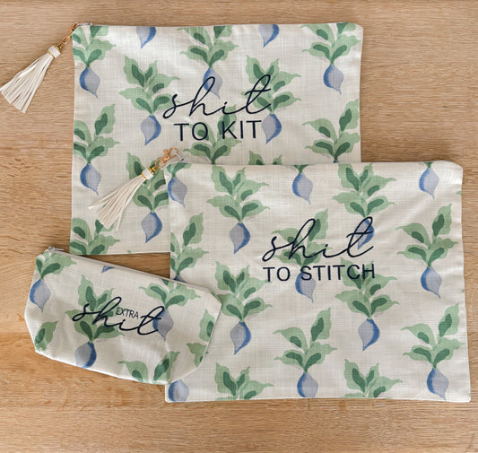 Project Bags in Blue Radish