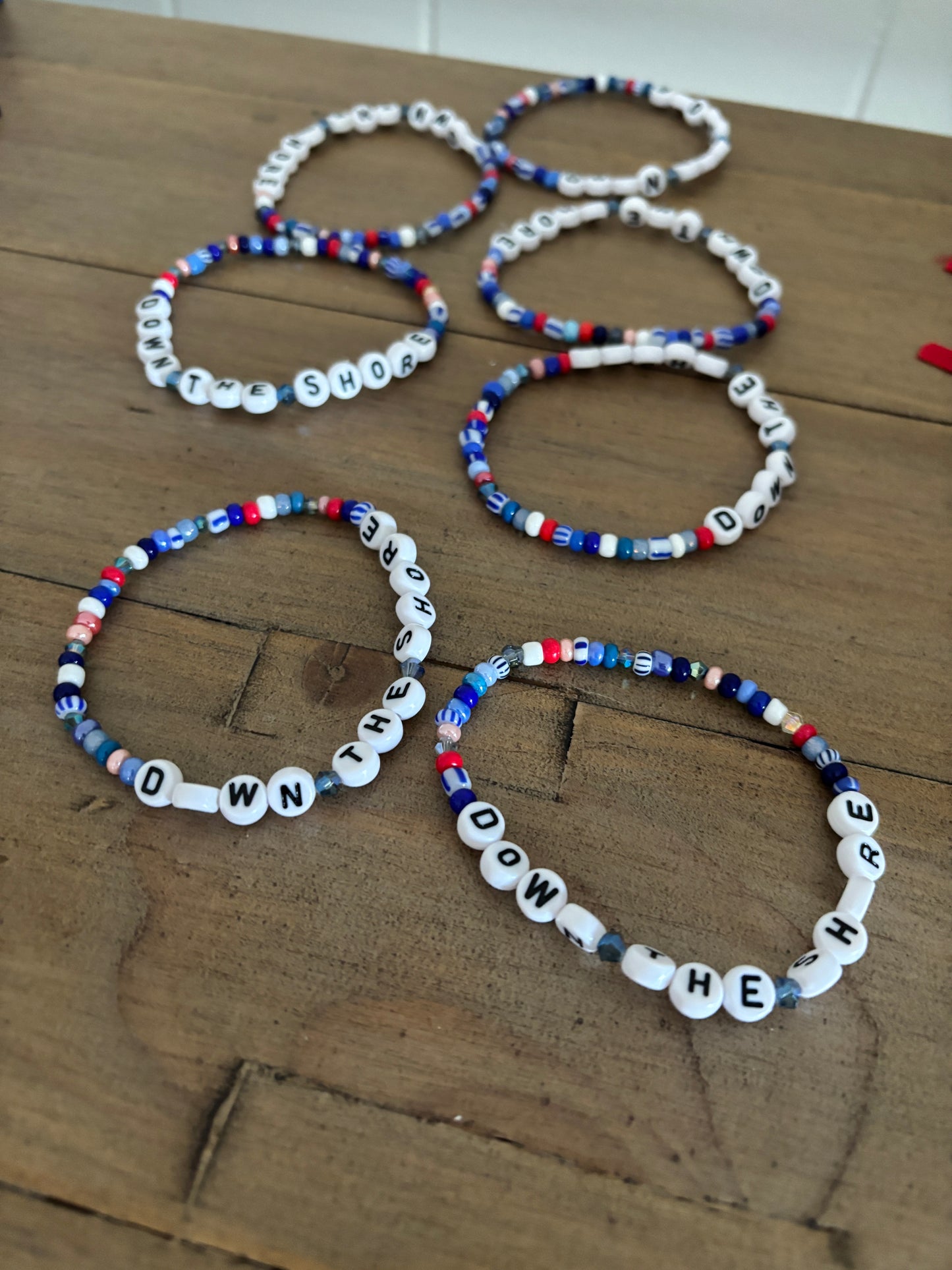 I’m Nicer When I’m Down the Shore / Needlepointing bracelets