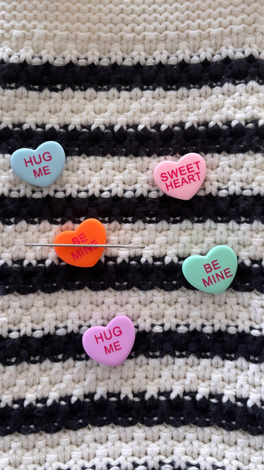 conversation heart needle minder