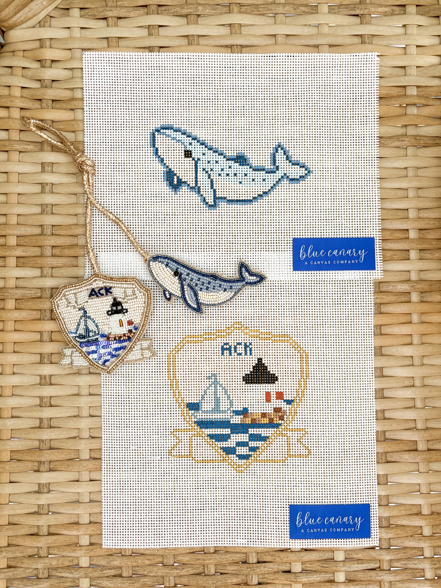 Beth Ladd Collections™️ x Blue Canary Nantucket bag charm canvases