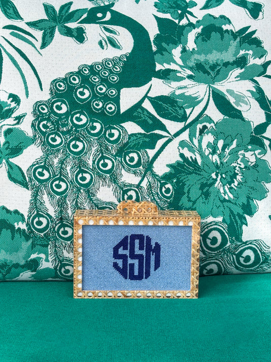 the𝗡𝗗𝗟𝗣𝗧bag™️ acrylic clutch with painted monogram