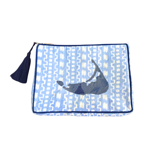 Beth Ladd Collections™️ the OG India Bag - Nantucket, Blue Ikat - READY TO SHIP