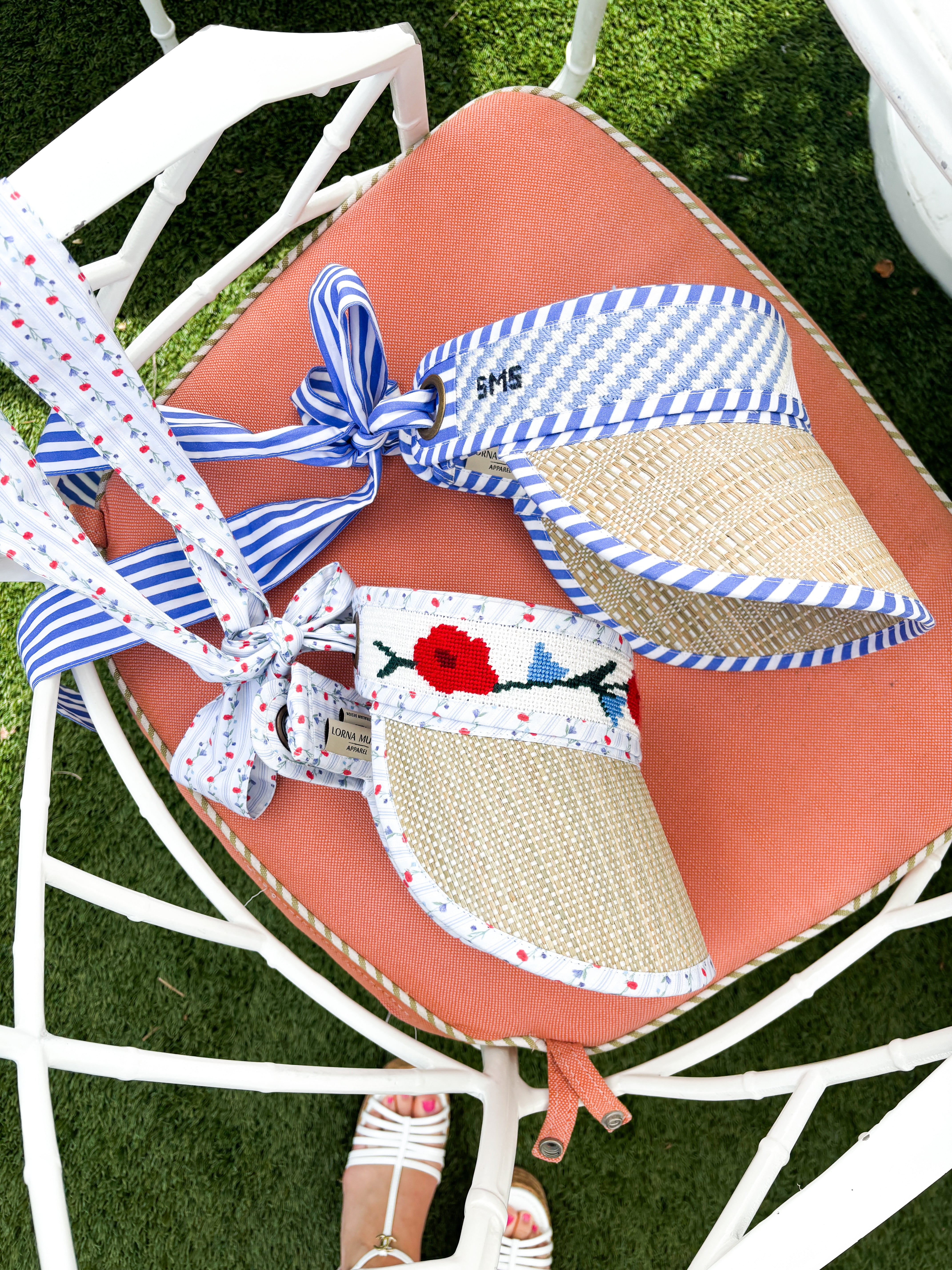 BCC x Lorna Murray Comporta Visor with stitchable hatband – Blue