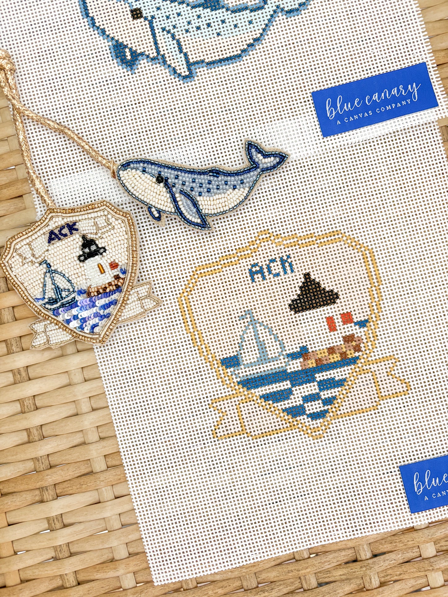 Beth Ladd Collections™️ x Blue Canary Nantucket bag charm canvases