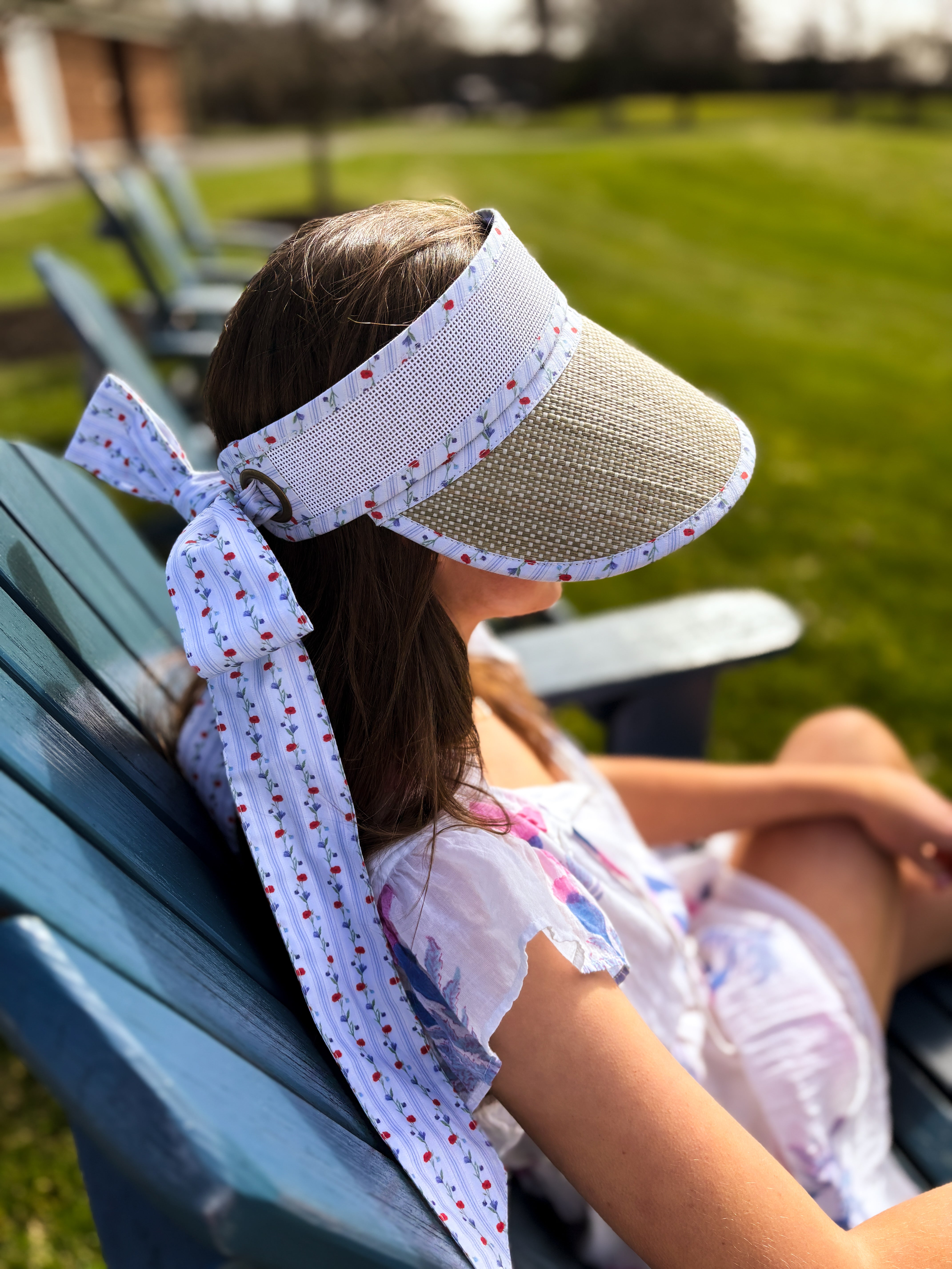 BCC x Lorna Murray Comporta Visor with stitchable hatband – Blue