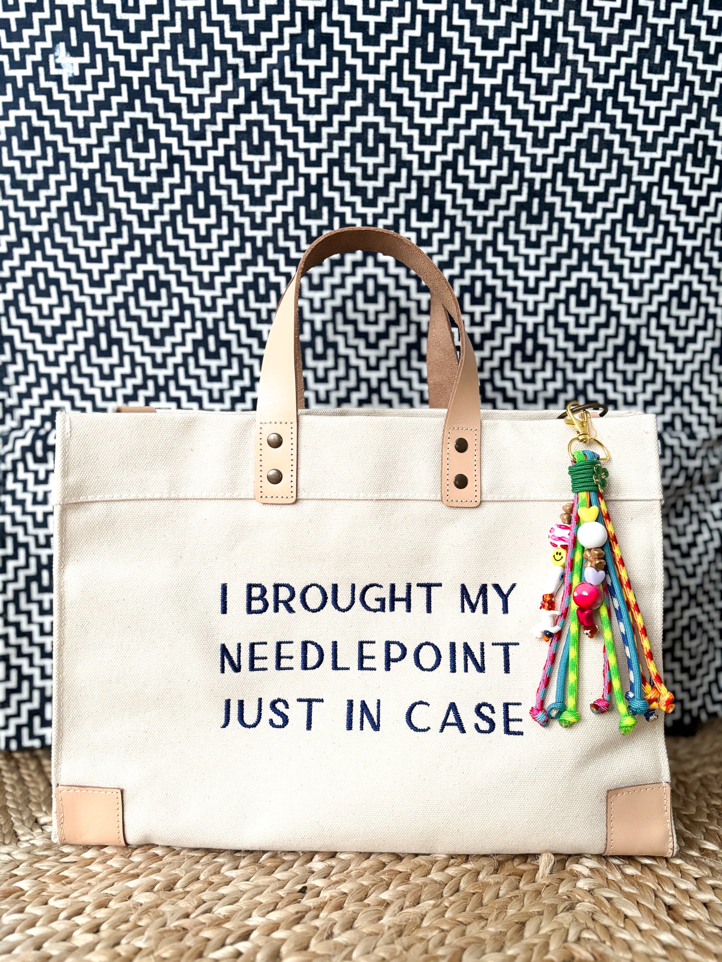 Mini Box Tote - I Brought My Needlepoint Just In Case