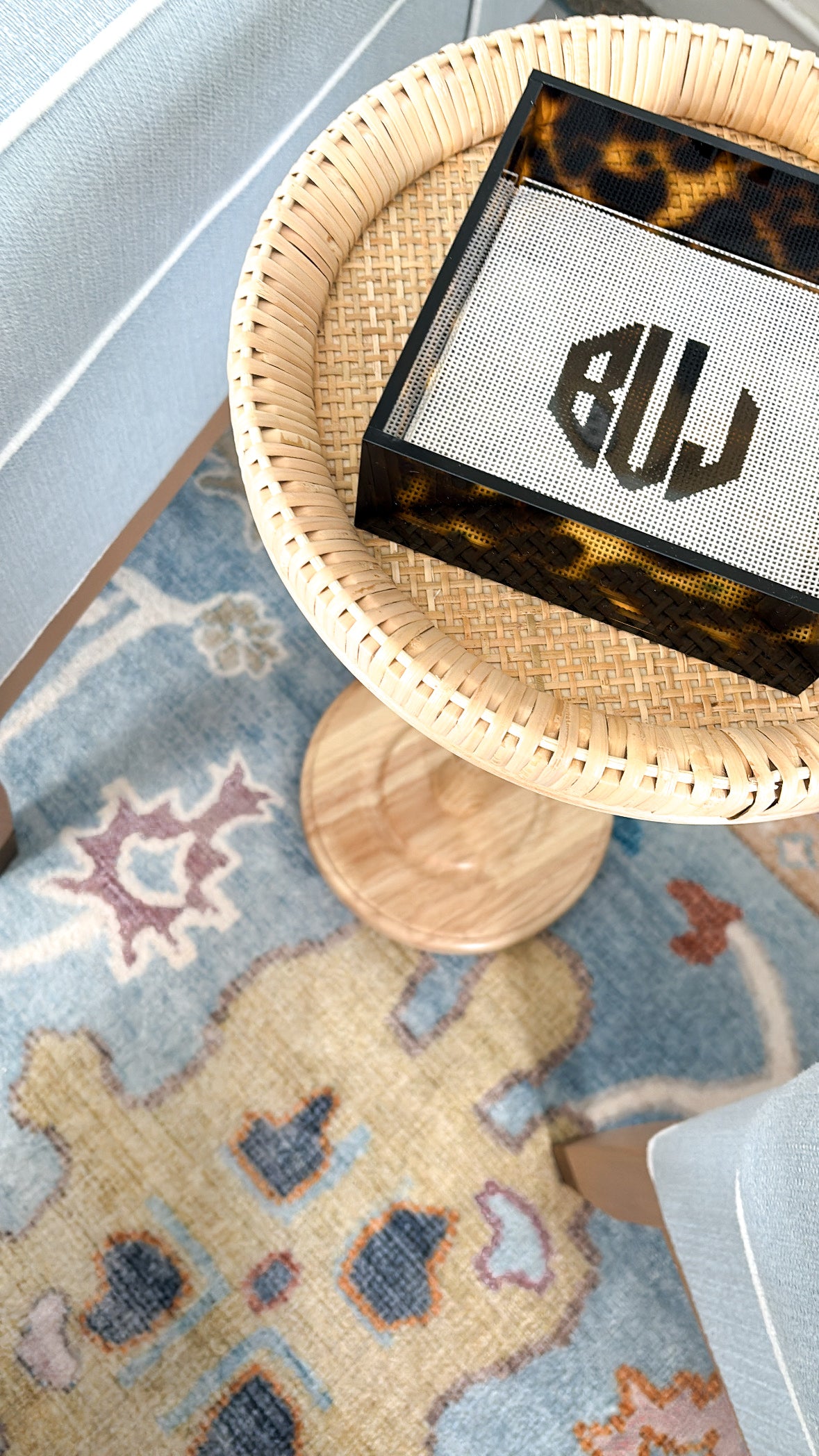 tortoise acrylic needlepoint tray