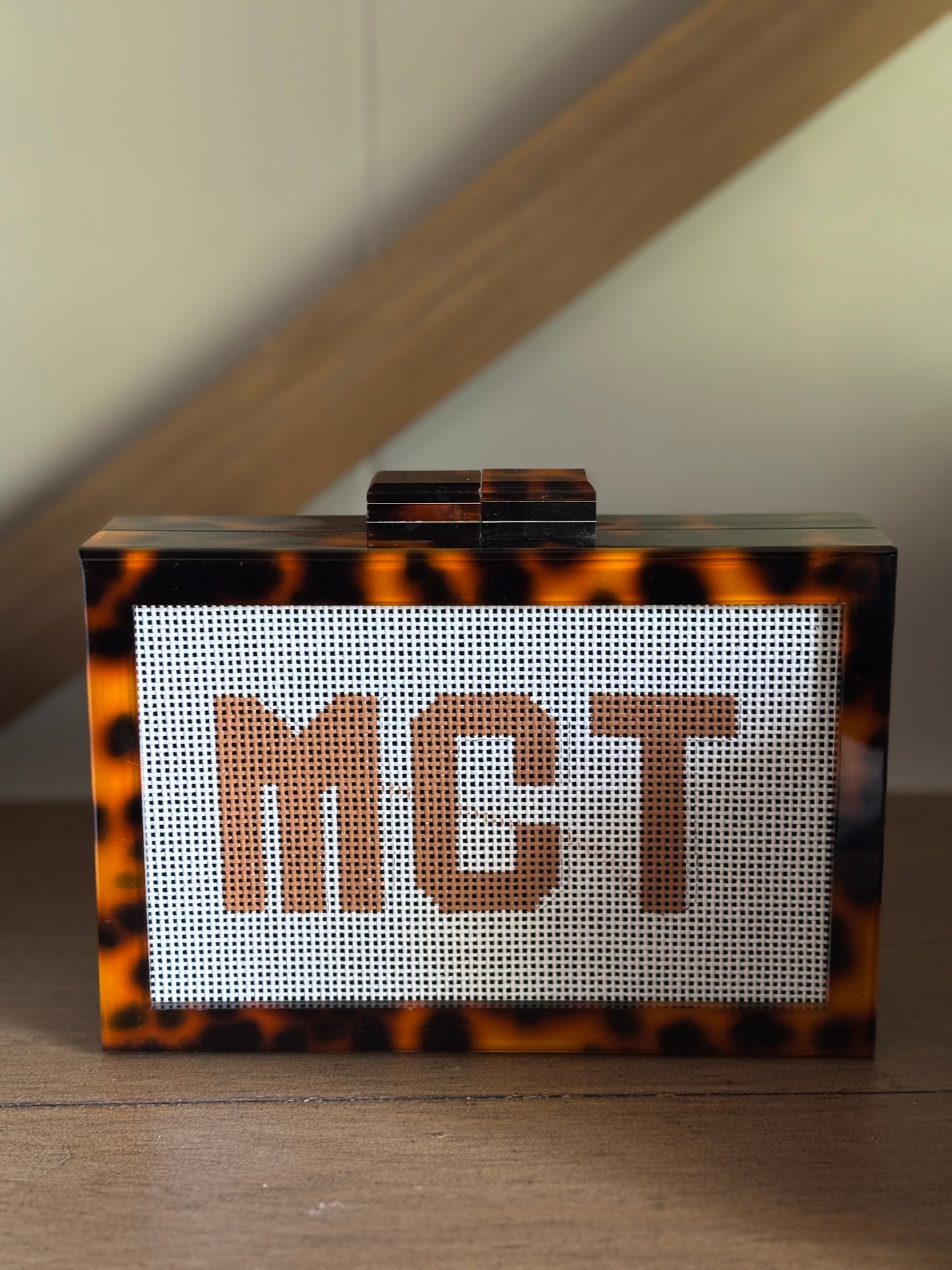 the𝗡𝗗𝗟𝗣𝗧bag™ acrylic clutch PAINTED as-is