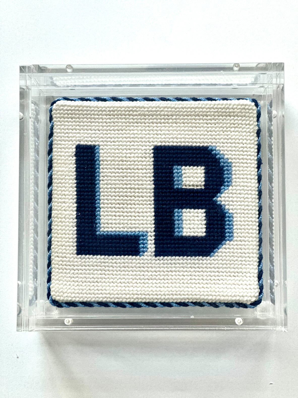 Two Letter Shadow Monogram Painted Patch