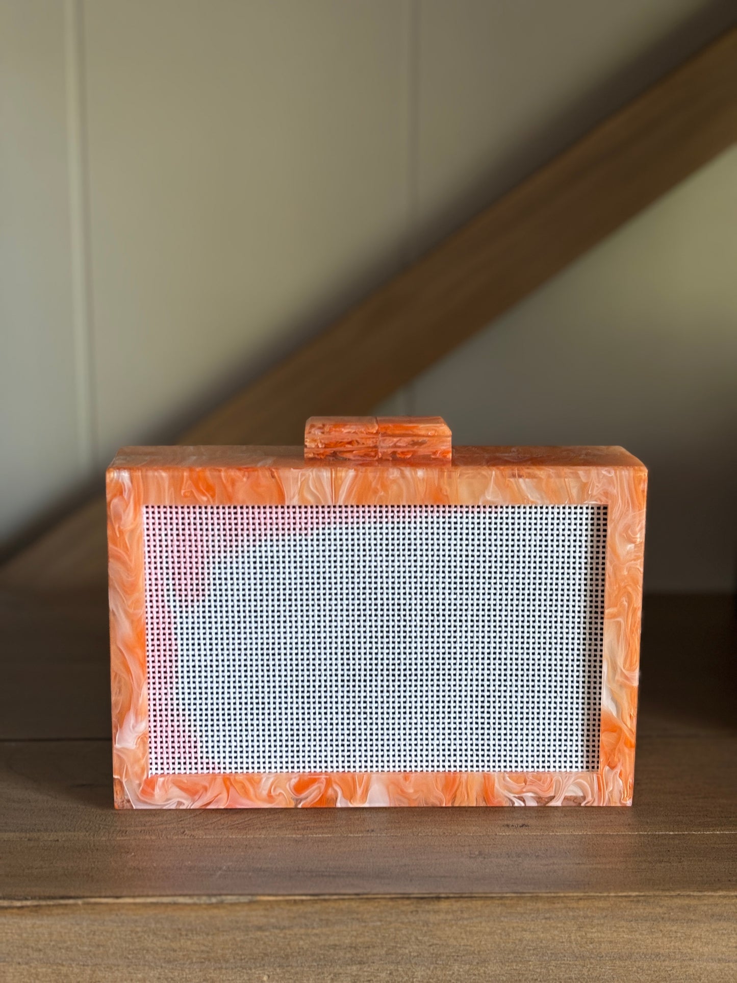 the𝗡𝗗𝗟𝗣𝗧bag™ acrylic clutch PAINTED as-is