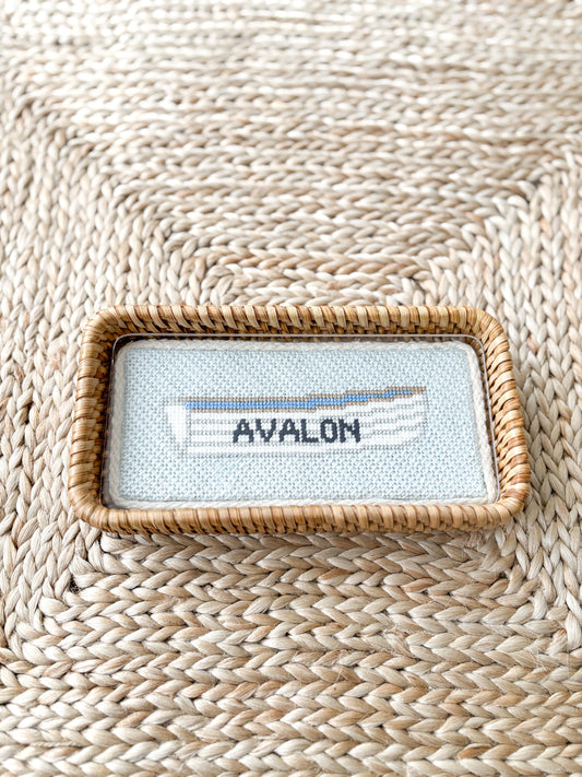 Rattan Tray & Acrylic top