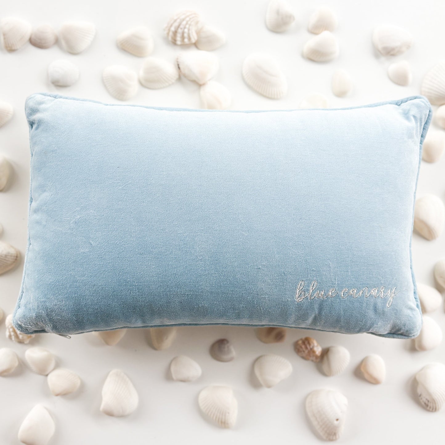 Needlepoint Pillow “Easily Distracted by Shells”