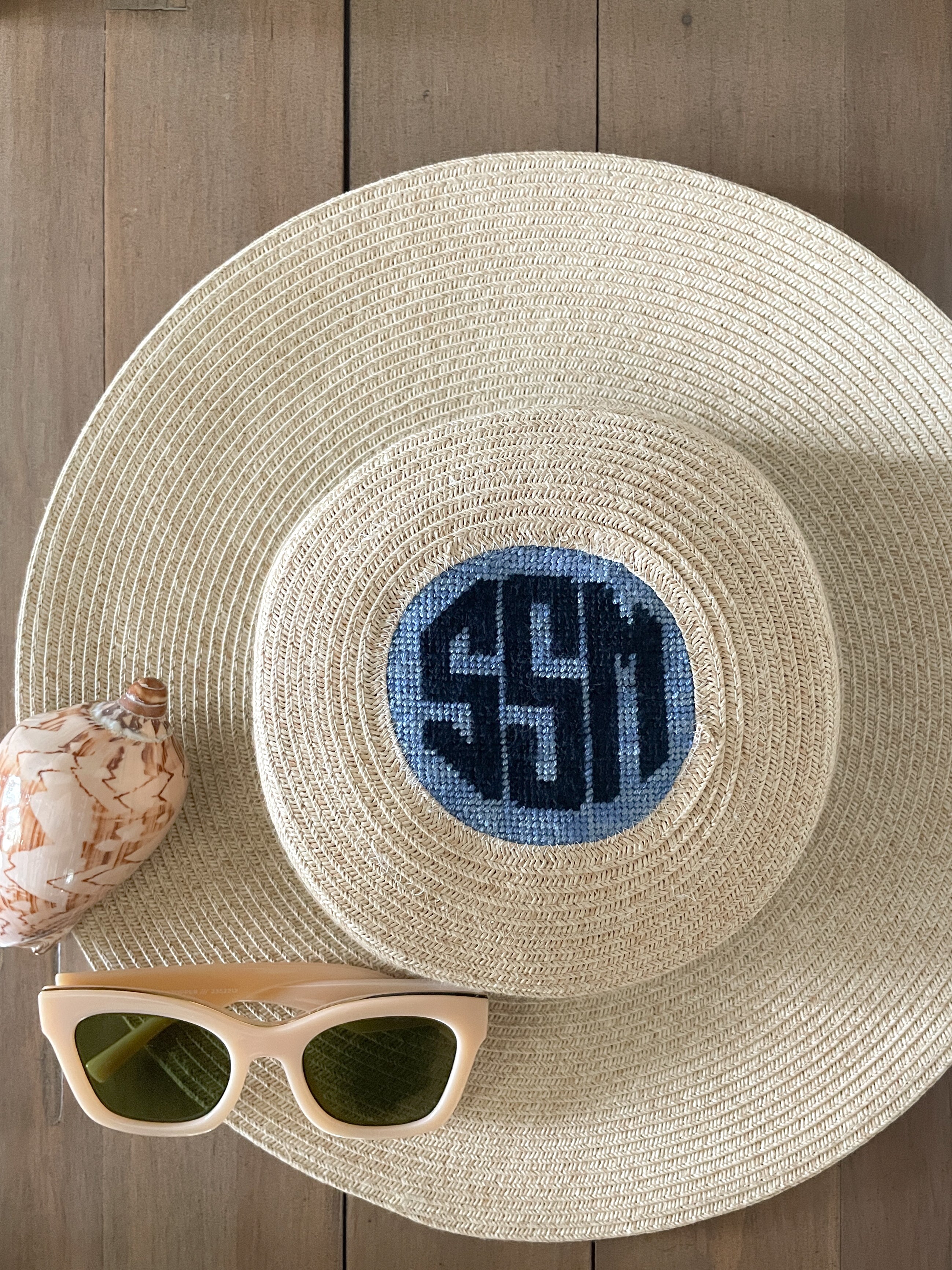 Monogrammed floppy hat on sale